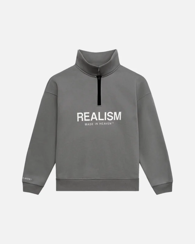 Realism Elite Half Zip Sweater Cool Grey