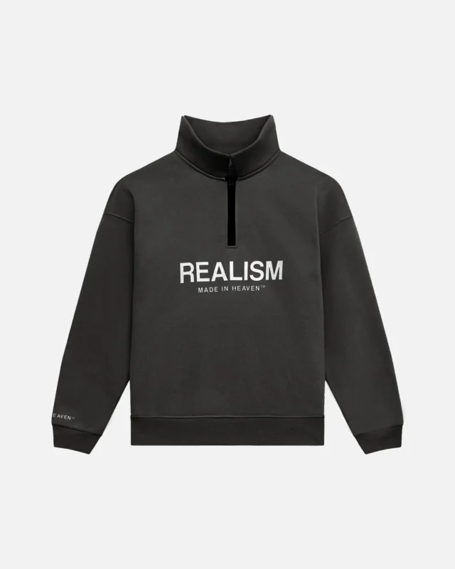Realism Elite Half Zip Sweater Asphalt