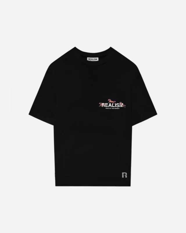 Realism Horse Logo Tee Black