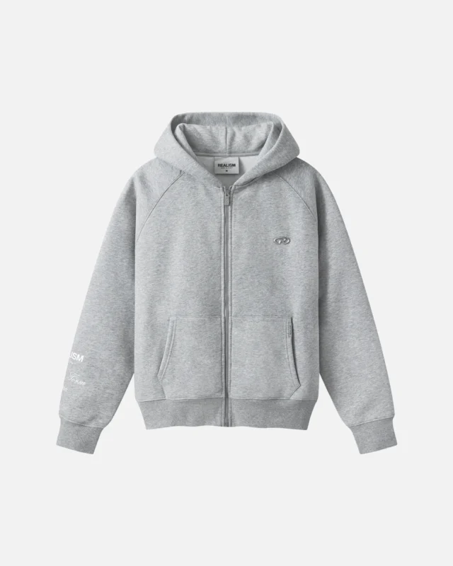 Realism Radiant Zip Hoodie V2 Grey Marle