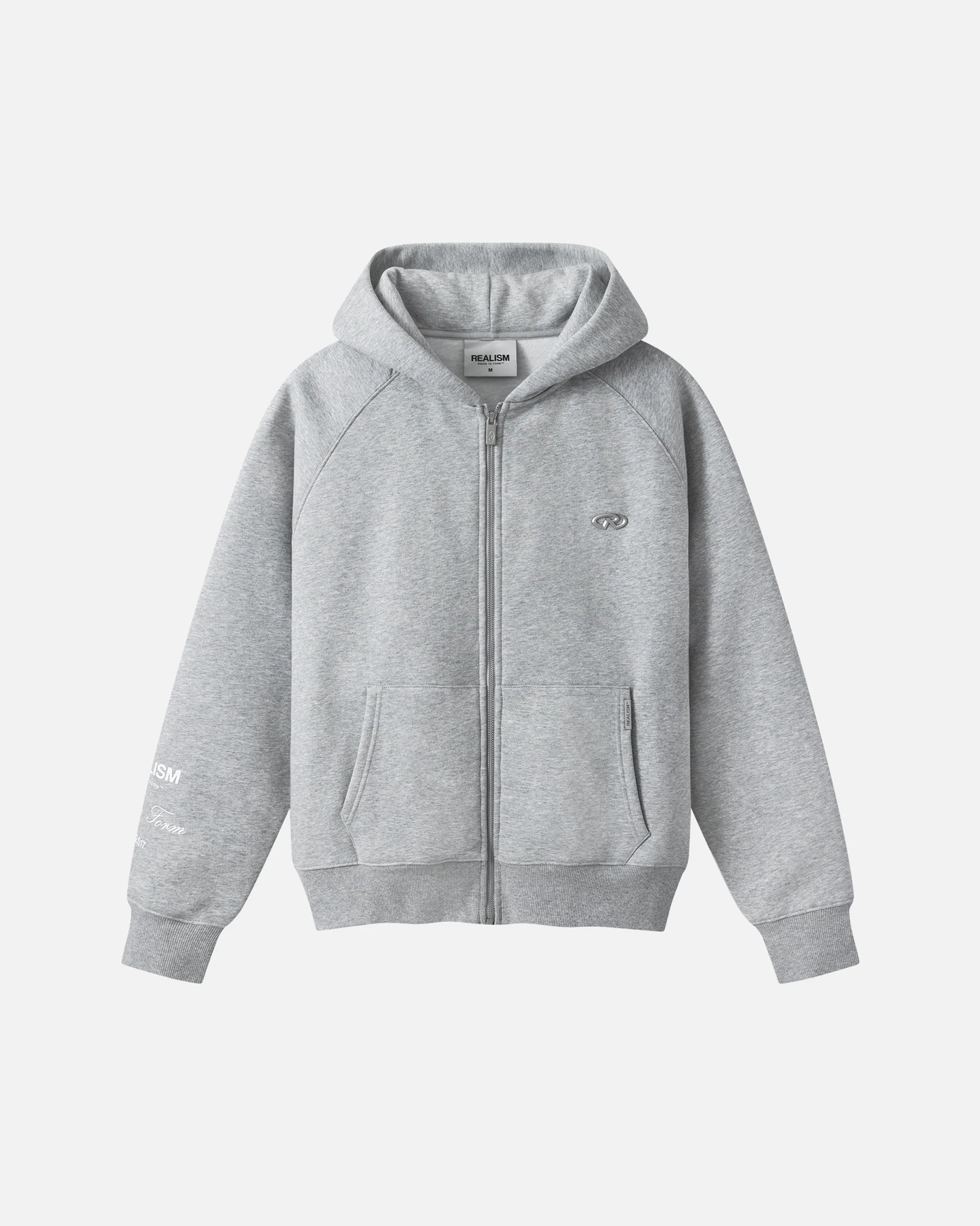 RADIANT-REALISM-ZIP-HOODIE-V2-GREY-MARLE Realism Radiant Zip Hoodie V2 Grey Marle