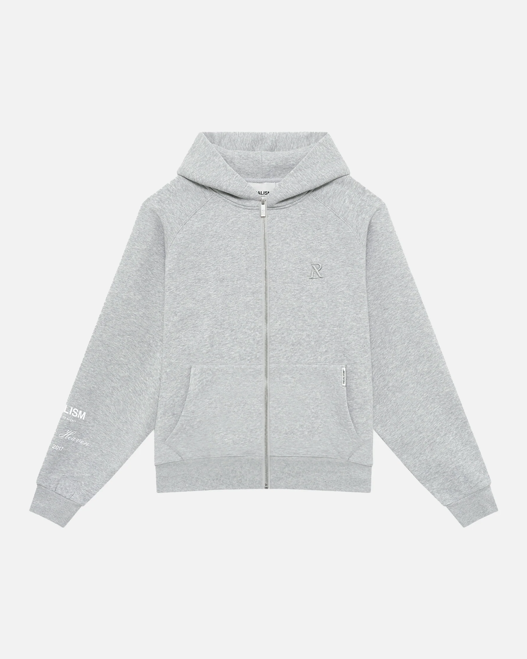 RADIANT-ZIP-HOODIE-GREY-MARLE (1) Realism Radiant Zip Hoodie Grey Marle