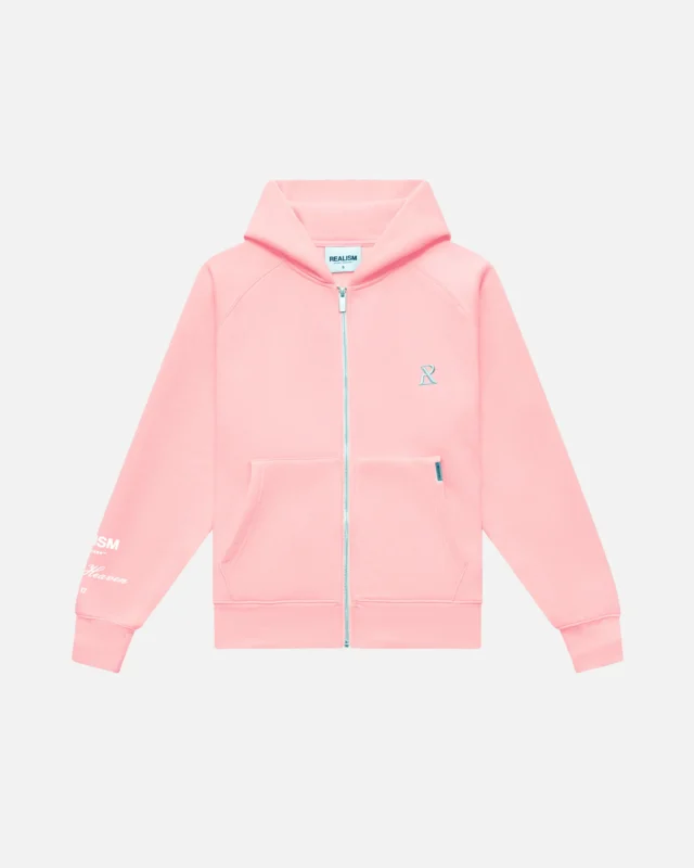 Realism Radiant Zip Hoodie Pink Dust